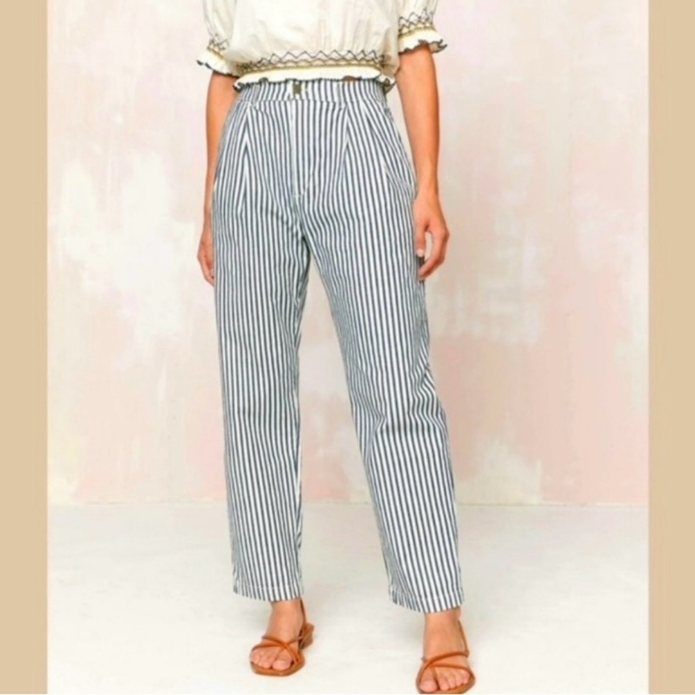 Christy Dawn Railroad Striped High-Waisted Lena Pants